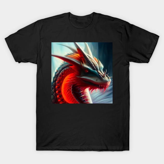 Crystal Dragons Series #03: Blaze Deepflame T-Shirt by dragynrain
